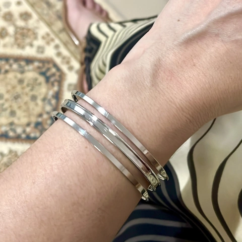 Bracelete triplo folheado - b0014