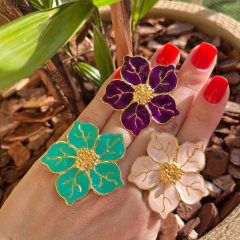 br0033 - brinco esmaltado folheado