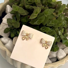 brinco folheado cravejado - Br0108 - comprar online