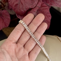 Colar zircônia baguete folheado - C0016 - comprar online
