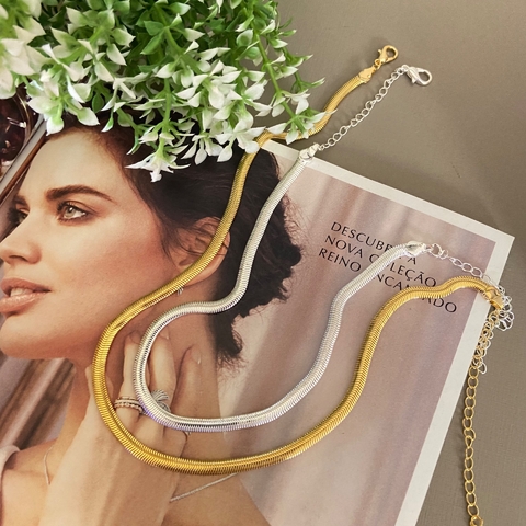 ch0052 -chocker folheada maleável