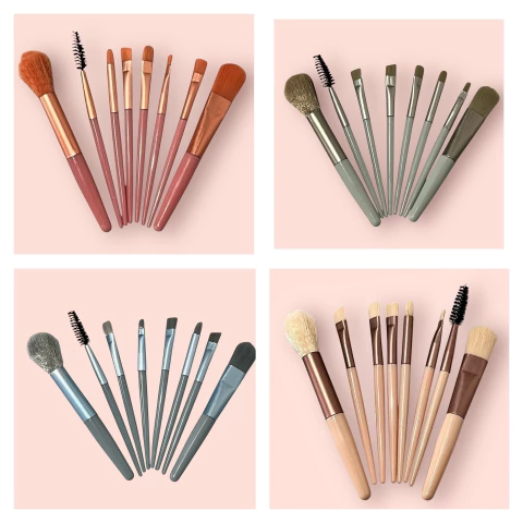 Kit 8 pincéis maquiagem