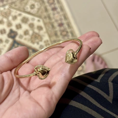 Bracelete coração folheado - b0012 - comprar online