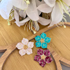 br0033 - brinco esmaltado folheado - comprar online