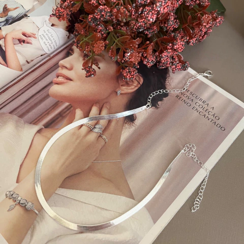 ch0022 - chocker fita folheada (4 mm)