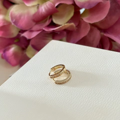 Brinco zircônia folheado - Ba0027 - comprar online