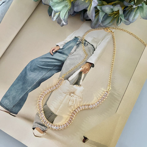 Colar chocker rivieira zircônia folheado - C0069