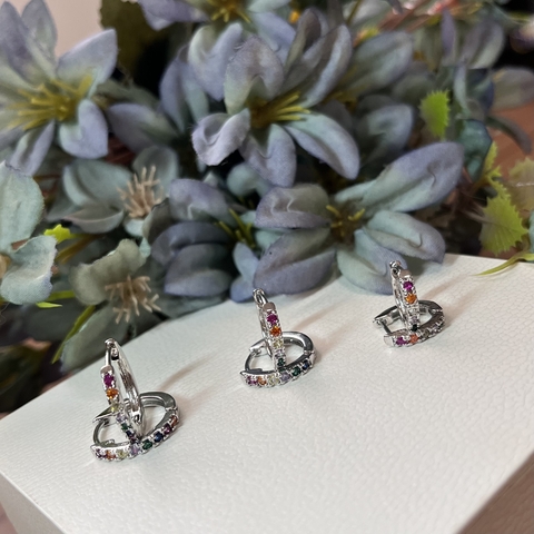 ba0035 - argola zircônia folheada