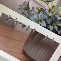 ba0035 - argola zircônia folheada - comprar online