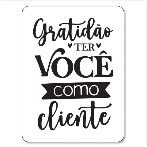 Cartão - Gratidão ter você como cliente