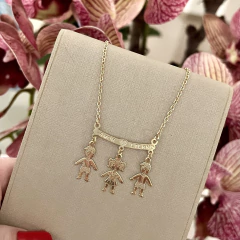 Colar filhos folheado - C0064 - comprar online