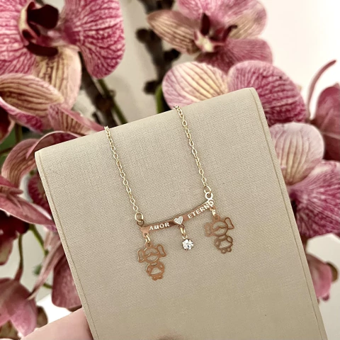 Colar filhos folheado - C0068