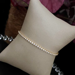 Pulseira zircônia folheada - P0025 na internet