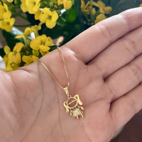 Colar filhos folheado - C0019 - comprar online