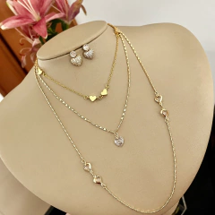 C0050 - colar duplo folheado - comprar online