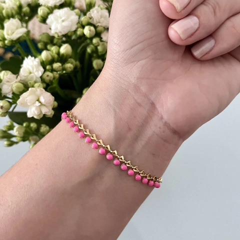 Pulseira esmaltada folheada - P0068