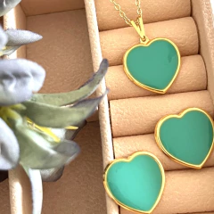 Conjunto esmaltado folheado - Cj0028 - comprar online