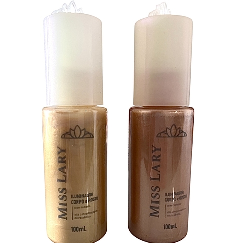 Spray iluminador corpo e rosto - Miss Lary