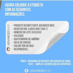 Kit Completo Dentista Advanced Med 5 unidades - ADVANCED SHOP | DESINFECÇÃO DE AMBIENTES E SUPERFÍCIES | SOLUÇÃO CONTRA VÍRUS E BACTÉRIAS 