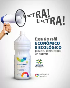 Desinfetante Hospitalar Advanced Med Pronto Uso - 2 Litros Refil Econômico - sem álcool na internet