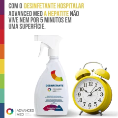 Desinfetante Hospitalar Advanced Med Premium - Combo 2 unidades de 500mL - ADVANCED SHOP | DESINFECÇÃO DE AMBIENTES E SUPERFÍCIES | SOLUÇÃO CONTRA VÍRUS E BACTÉRIAS 