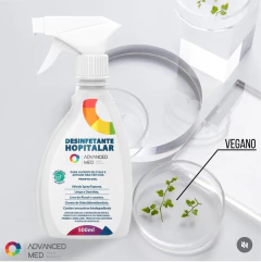 Kit Desinfetante Hospitalar Advanced Med Duplo Refil 2 litros e 1 gatilho 500 mL