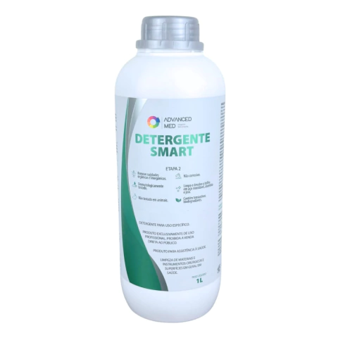 Detergente Hospitalar Smart Advanced Med® 1L - Limpeza Profunda e Brilho para Instrumentais Cirúrgicos, Alicates e Pinças
