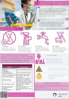 Detergente Pré-Limpeza Smart para instrumentais cirúrgicos, alicates e pinças Gatilho 500mL-Combo 2 unidades