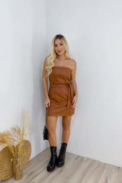 Vestido Couro eco Amanda