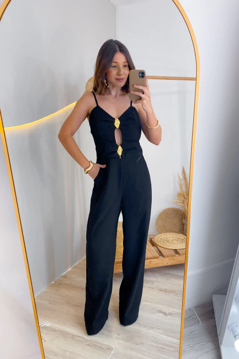 Macacão Lais- Preto - comprar online