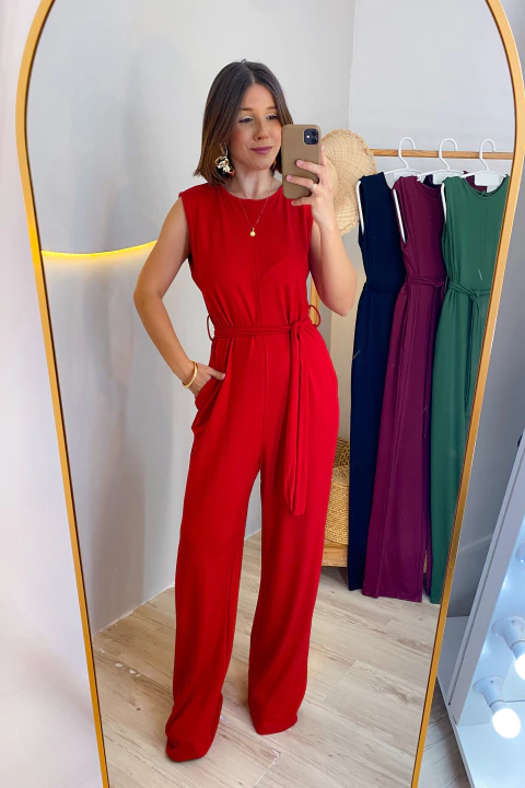 Macacão Elara - Vermelho - comprar online