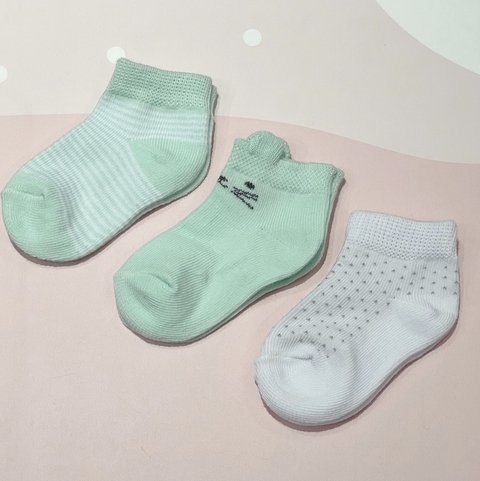 Medias Baby pack x 3 Verde