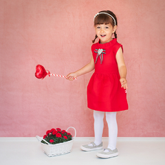 Vestido Melanie rojo corazón