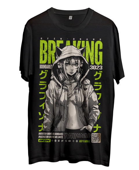 Remera Breaking Boundaries Estilo Anime Cyberpunk Grafizona®