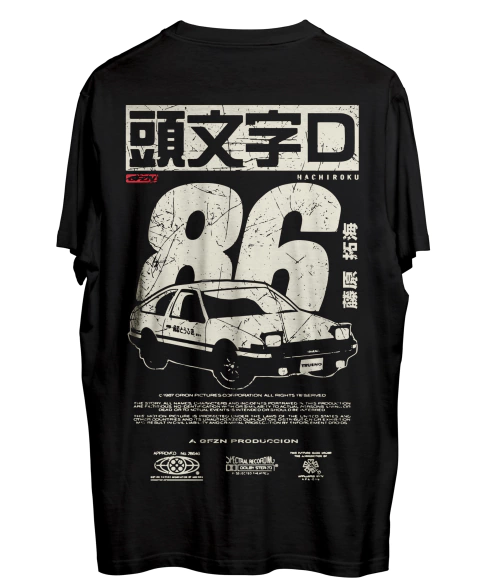 Remera 86 Hachi Roku Estilo Anime AESTHETIC Initial D Grafizona®