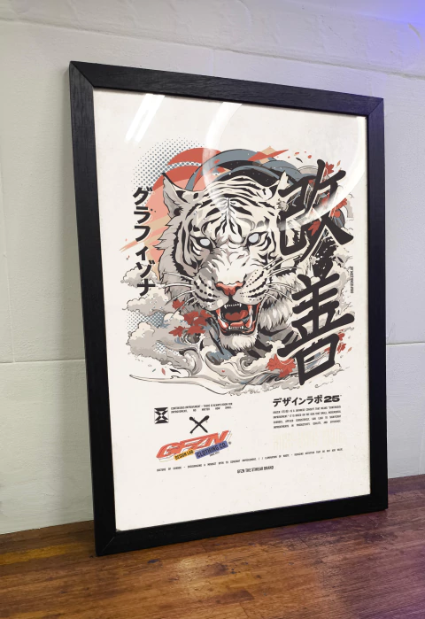 CUADRO KAIZEN 2 Estilo JAPANESE TAMAÑO A3 30x42 Madera GRAFIZONA - comprar online