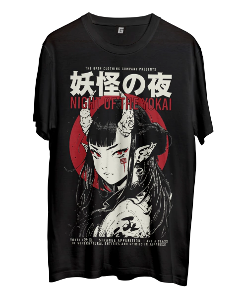 Remera YOKAI NEGRA Aesthetic Japanese Streetwear Grafizona®