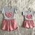 Conjunto Tal Mãe Tal Filha Shorts Moletom Coração Rosa