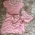 Vestido Tal Mãe Tal Filha listrado com Pedraria - rosa - comprar online