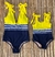 Moda Praia - Maiô Tal Mãe Tal Filha com Amarelo