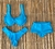 Moda Praia Casal - Biquíni e Sunga Adulto - Azul