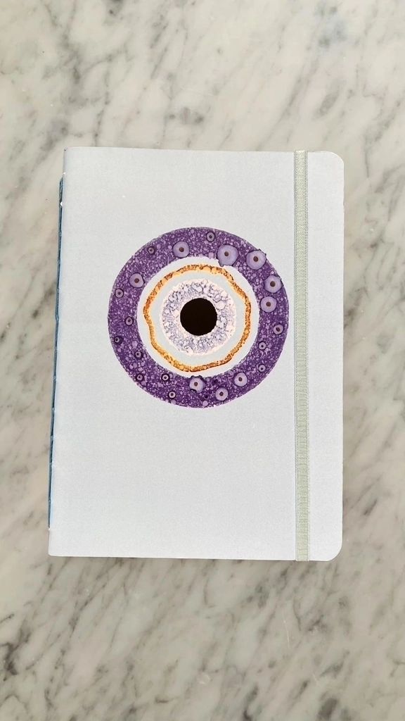 Libreta Achuk Celeste A5 (15*21) con elástico