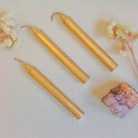 VELAS CORTAS ORO/PLATA (VE21)