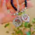 PULSERA CRISTAL FACETADO CON DIJE ACERO INOXIDABLE (BI294)