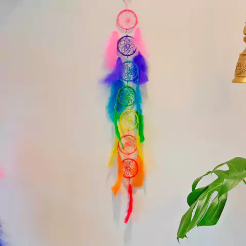 ATRAPASUEOS 7 CHAKRAS CHICO 6.5 x 75 CM (DE684)