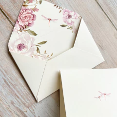 Cartão Social Bico Flores e Libélula na internet