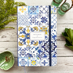 Caderno Sketchbook - Azulejos