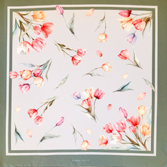 Lenço M Tulipas (68x68cm) - LOJA SUSANA FUJITA - PAPELARIA E PRESENTES