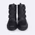 Bota Coturno Feminino Duda Velcro Triplo Glitter Pampili - Preto - Gika Baby