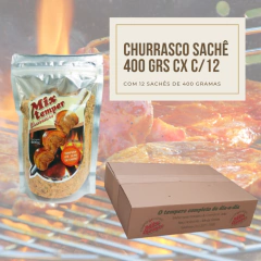 Caixa com 12 sachês Churrasco 400 gramas